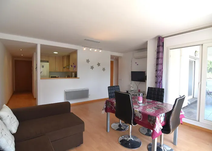 Rnet - Portomar 126 - Apartamento En Santa Margarita, Roses: Gran Terraza, Aire Acondicionado, Parking.